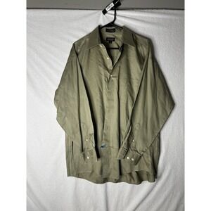 Joseph & Feiss Men's Gold Taupe Dress Shirt 16.5 32/33 Egyptian Cotton Sharp